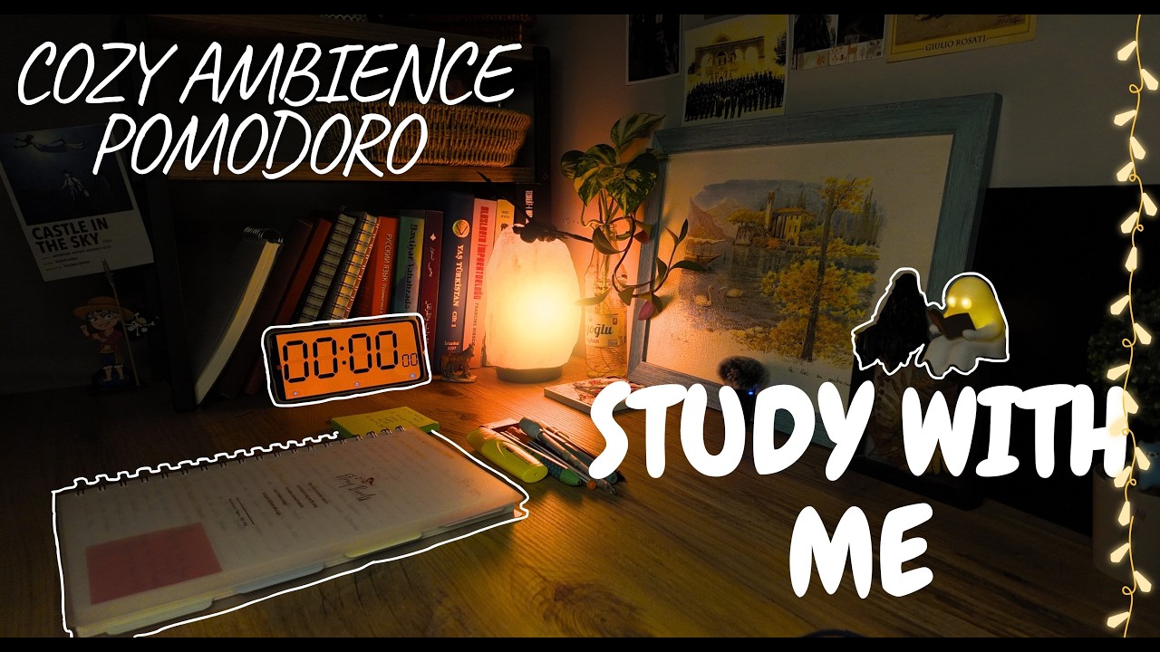 Study With Me ✨Pomodoro (40 / 5 / 40) | Ambience Sound 🌙 Focus on Your Goals | No Music