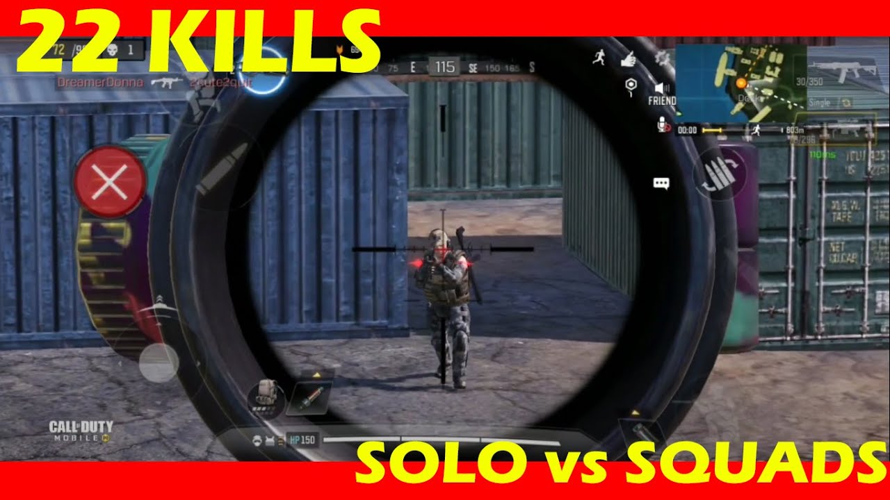 Call of Duty Mobile | 22 KILLS SOLO VS SQUAD NINJA CLASS - YouTube