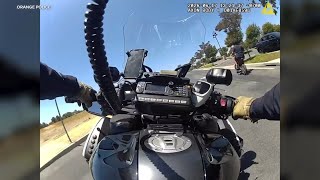 RAW: E-motorcycle chase captured on officer's bodycam in Orange County