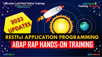 ABAP RESTful Application Programming💥💥Training Starts 30th Sep 2023🔥🔥ABAP RAP👉👉 Hands On Training💥💥