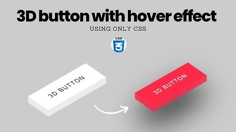 How to make 3D button using only CSS | CSS 3D button in just 2 minutes