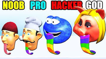 NOOB vs PRO vs HACKER vs GOD in Lick Runner
