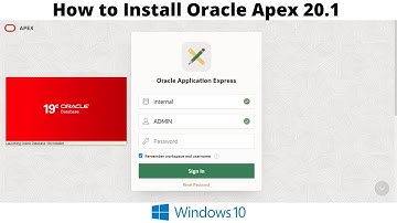 How to Install Oracle Apex 20.1 | DB 19c [Pluggable] | Windows 10
