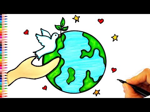 Dünya BARIŞ Günü Resmi Çizimi - Dünya Barışı Resmi - World Peace and United Nations Drawing