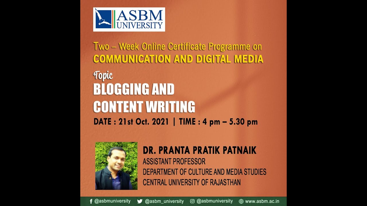 Session4 COMMUNICATION AND DIGITAL MEDIA-ASBM University - YouTube