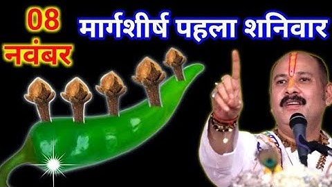 08 नवंबर मार्गशीर्ष शनिवार गणेश चतुर्थी को लौंग और काली मिर्च वाला उपाय जरुर करे ||Pradeep Ji Mishra