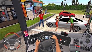 유럽 ​​버스 드라이버 휴게소 게임 🚌 버스 시뮬레이터: 궁극 - BEST 2021 자동차 시뮬레이터 게임 Android/IOS 게임 플레이 screenshot 5
