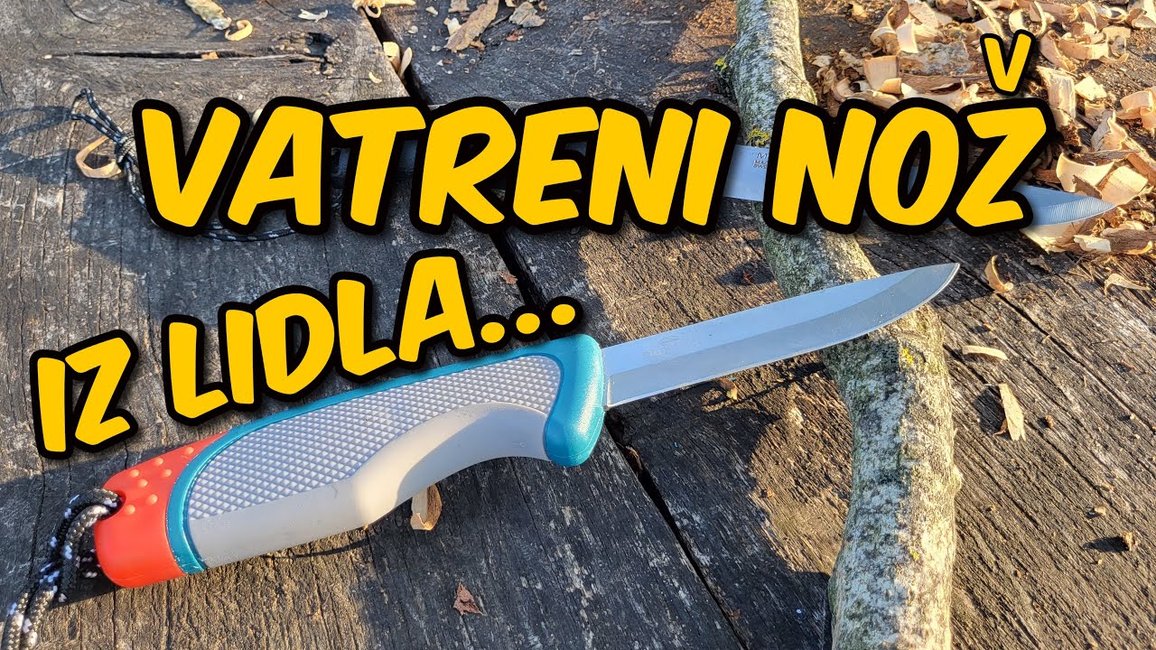 Outdoor nož iz Lidla s firesteelom za 6.99€ outdoor camping 