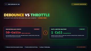 Debounce vs Throttle in JavaScript: Rate Limiting Explained with Real Examples