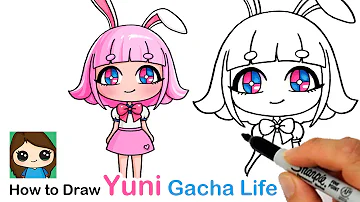 How to Draw Yuni from Gacha Life | Cute Anime Girl with Bunny Ears