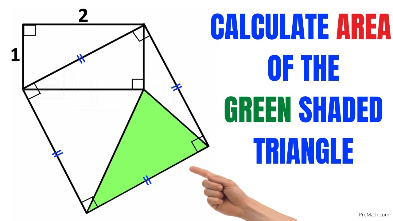 Think outside the Box | Find area of the Green shaded Triangle ...