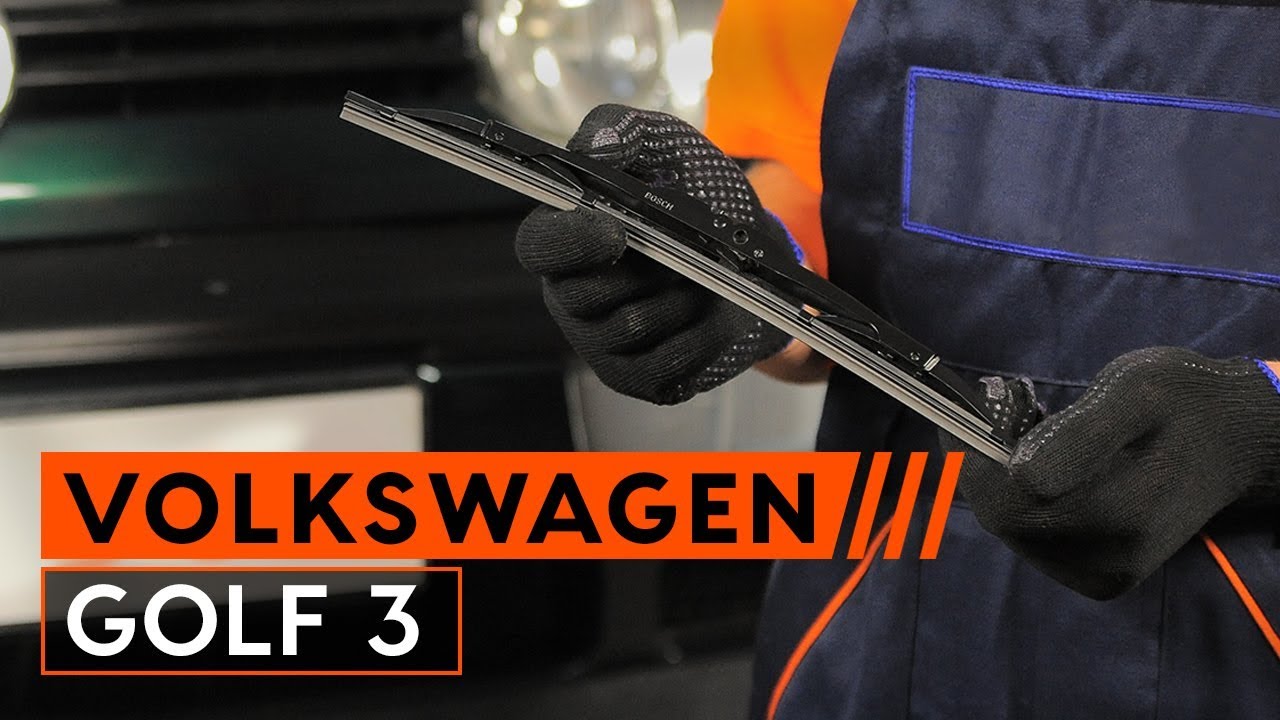 Wie VW GOLF 3 1H1 Schrägheck Scheibenwischer wechseln [TUTORIAL AUTODOC] -  YouTube