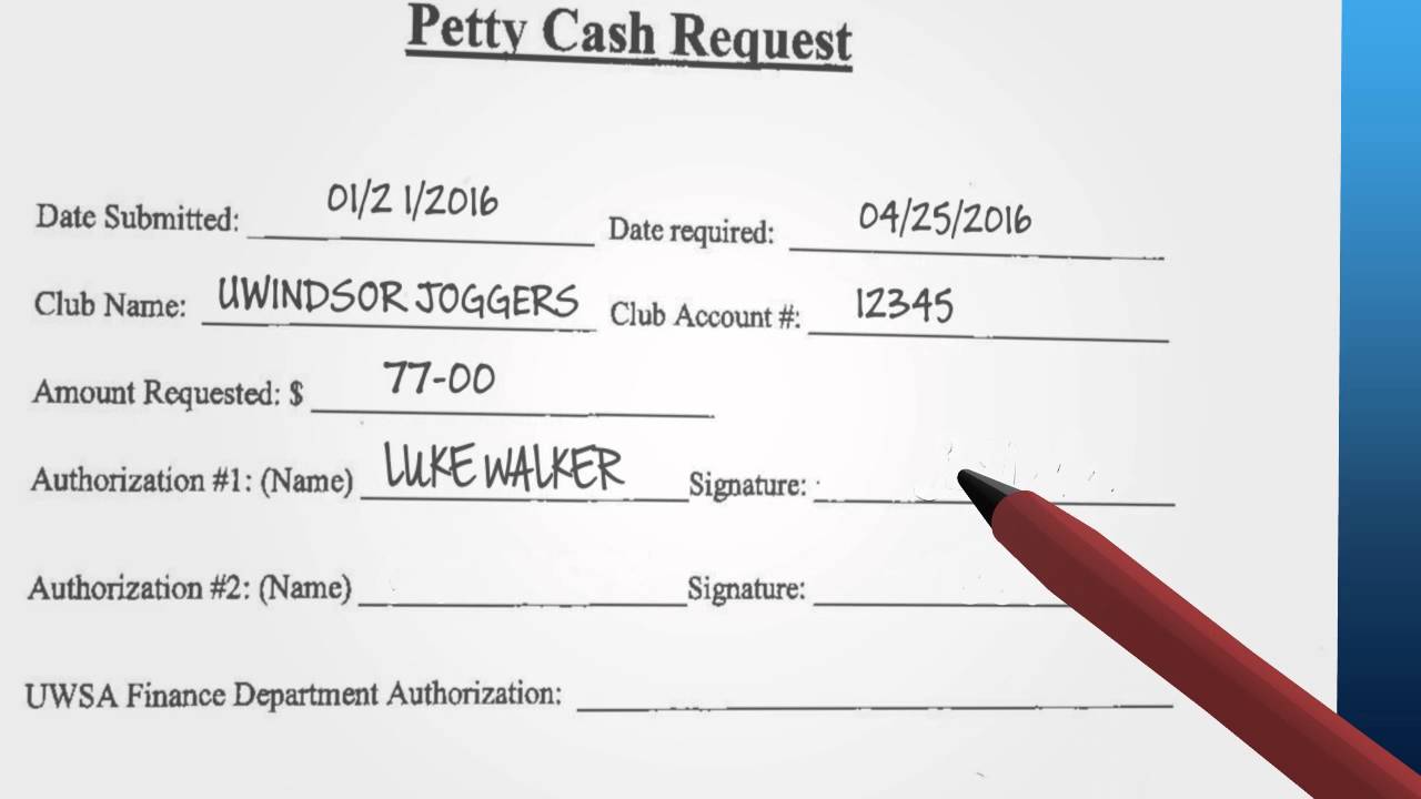 UWSA Petty Cash Form Instructional Video
