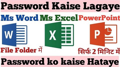 Word file me password kaise lagaye ||  Remove password protection