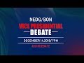 NEDG/BON VICE-PRESIDENTIAL DEBATE