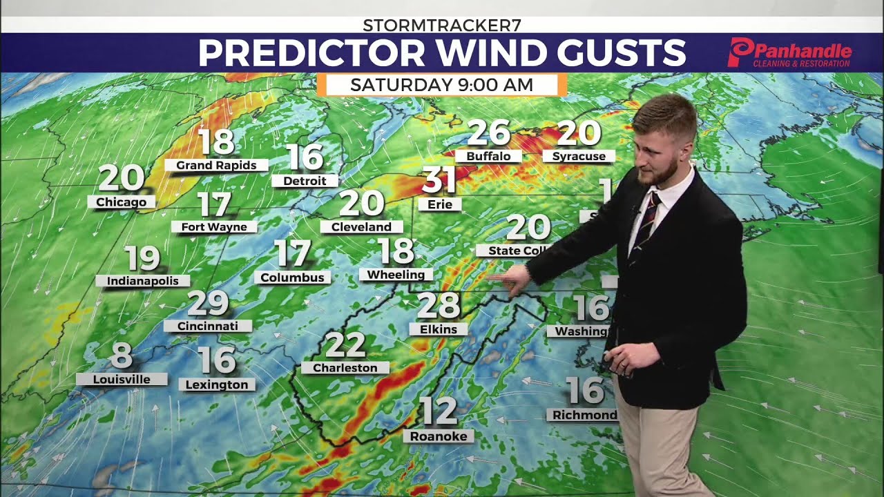 Windy and rainy weekend ahead - YouTube