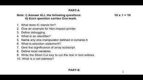 1st PUC computer science annual examination paper 2015