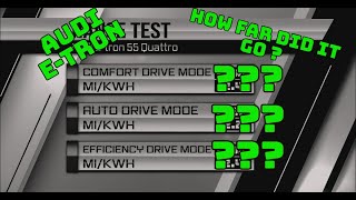 Audi E-tron 55 Range test \& charging