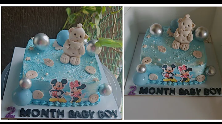 Teddy Bear And Clouds Birthday Cake | Teddy Bear Theme Cake Decorating Ideas🧸#teddybearcake#viral#yt