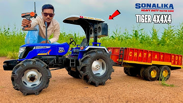 RC Sonalika Tiger 4X4 Monster Tractor Unboxing & Testing - Chatpat toy TV