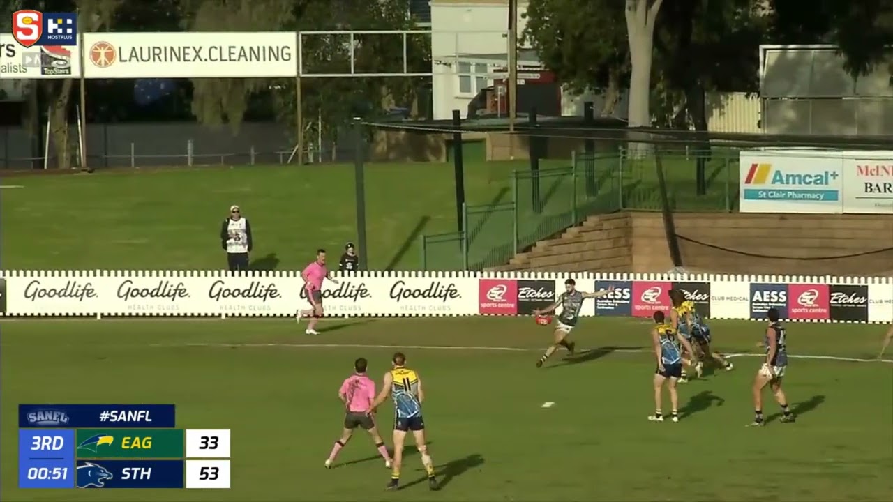 Rd 11 Hostplus SANFL Snapshot - South's Eamon Wilkinson snaps from pocket