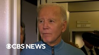 Biden speaks from Air Force One after Israel trip