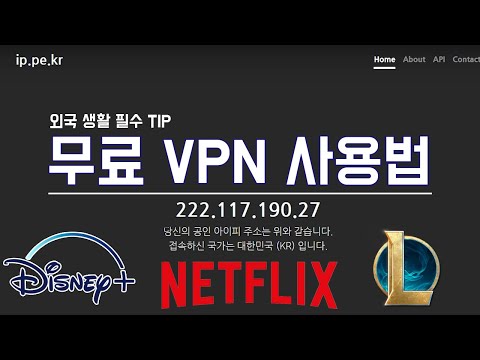 외국에서 디즈니 넷플릭스 한글자막으로 보기 ㅣ 무료 VPN 이용법 ㅣ 한국 VPN 이용법 ㅣ 롤 서버 재접속 해결 설명 참조 필수 ㅣ 해외 왓챠 