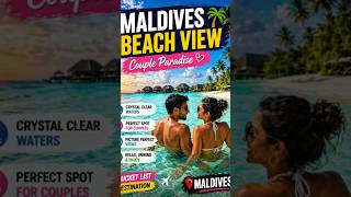Romantic Maldives Beach Bathing 🏝️💑 Paradise You Must See! #mrpassenger #shorts #maldives #travel
