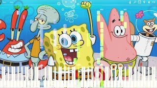 Губка боб на пианино / Как играть / Обучение / spongebob piano tutorial