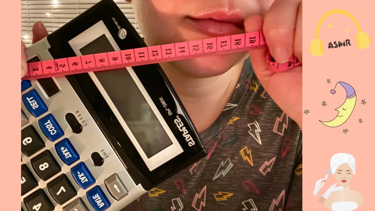 ASMR 🌷Face measuring 📐 žvaka, kuckanje, mic and writing sounds 🌷