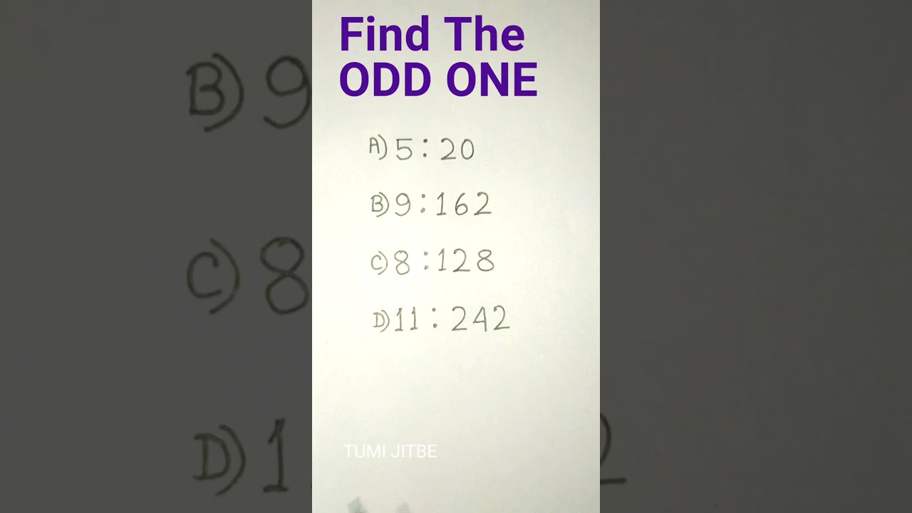Odd Number Tricks| Odd One Trick| Reasoning On Odd Number | Reasoning Tricks| 