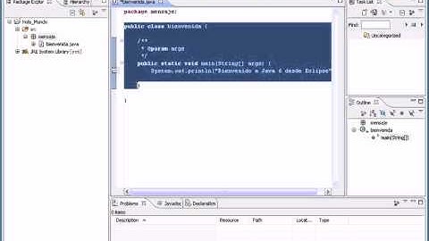 USO DEL IDE ECLIPSE EN JAVA