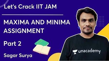 Maxima and Minima Assignment | Part 2 | JAM 2023 | Sagar Surya | Let