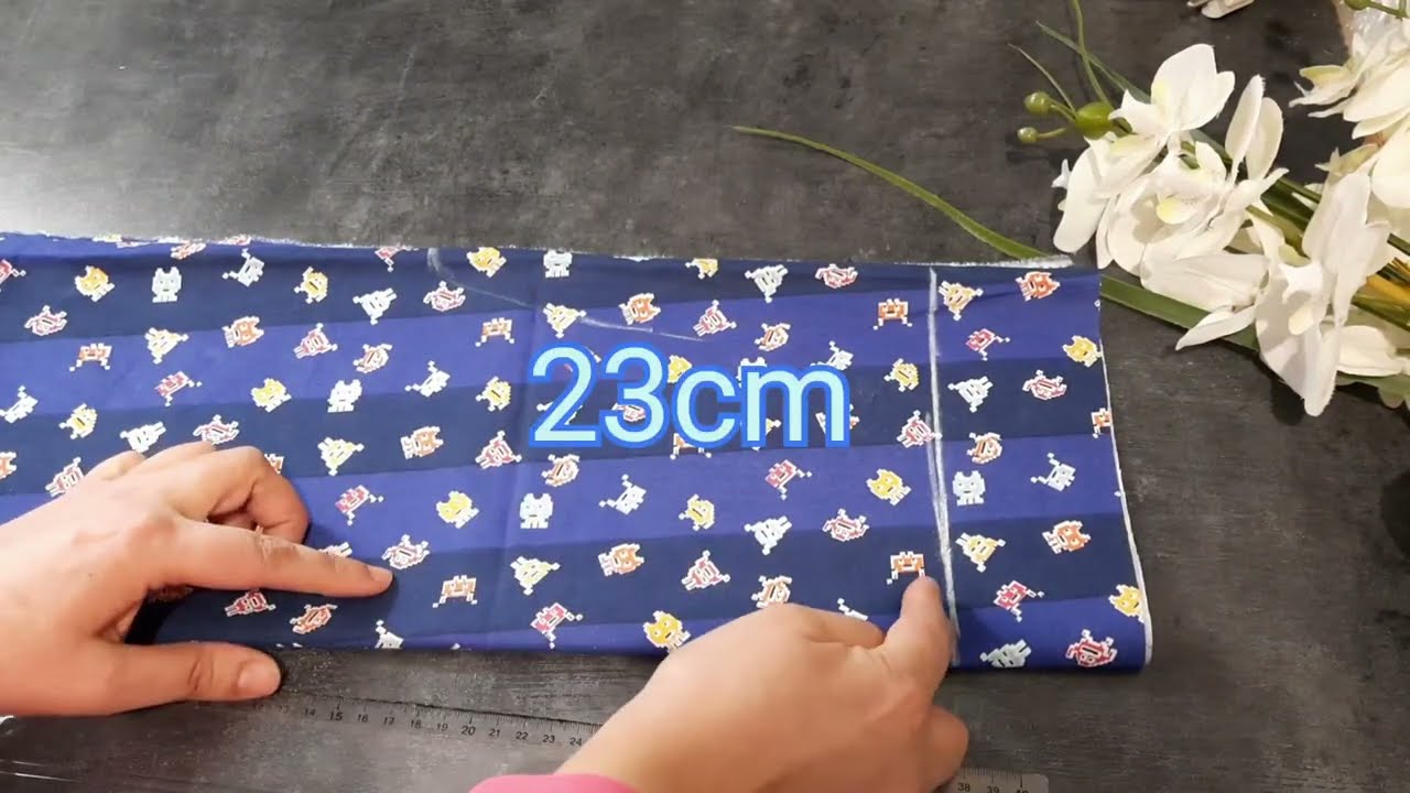 فصالة وخياطة سروال بيجامة أطفال في6 دقائق بطريقة مبسطة للمبتدئين 😘😘✂️