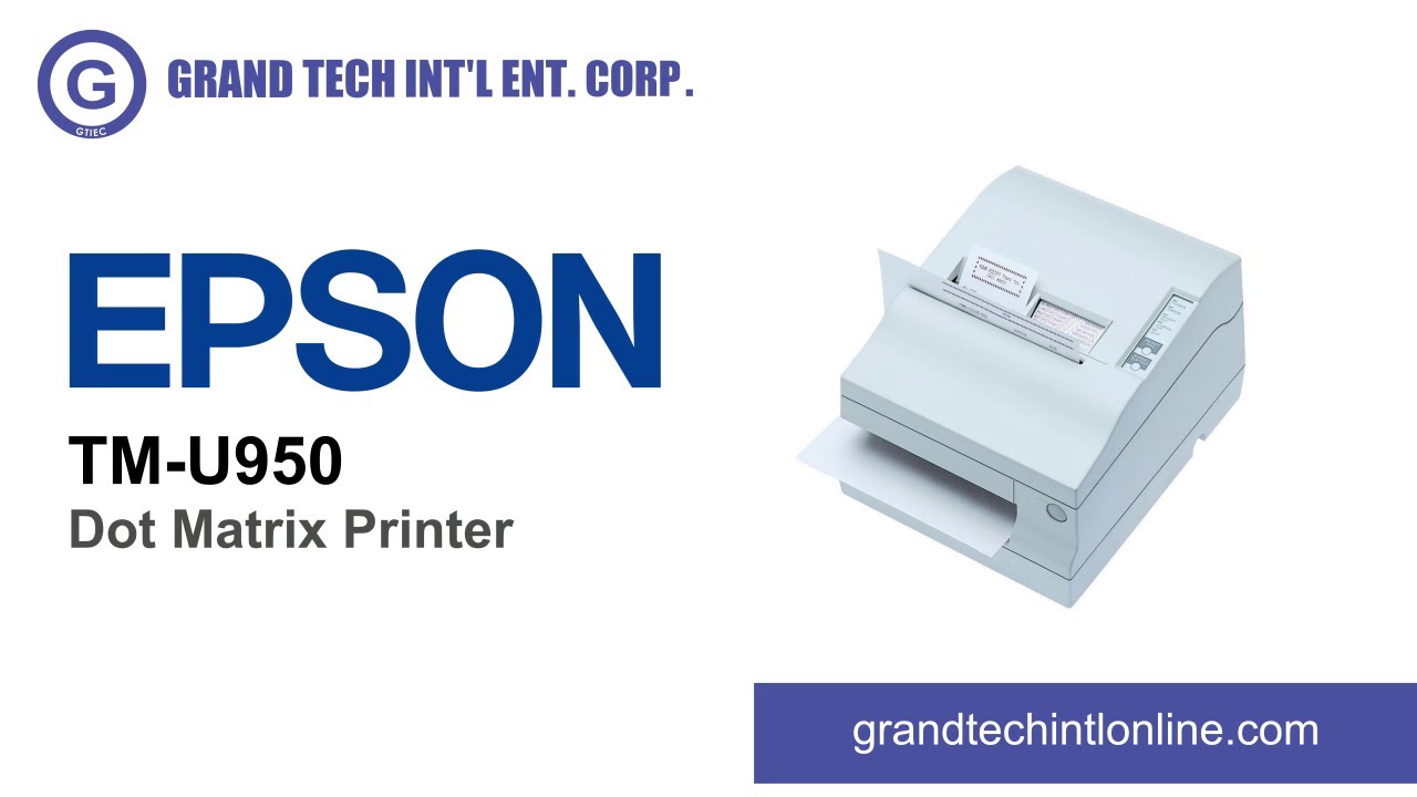 Epson TM-U950 Dot Matrix Printer - YouTube