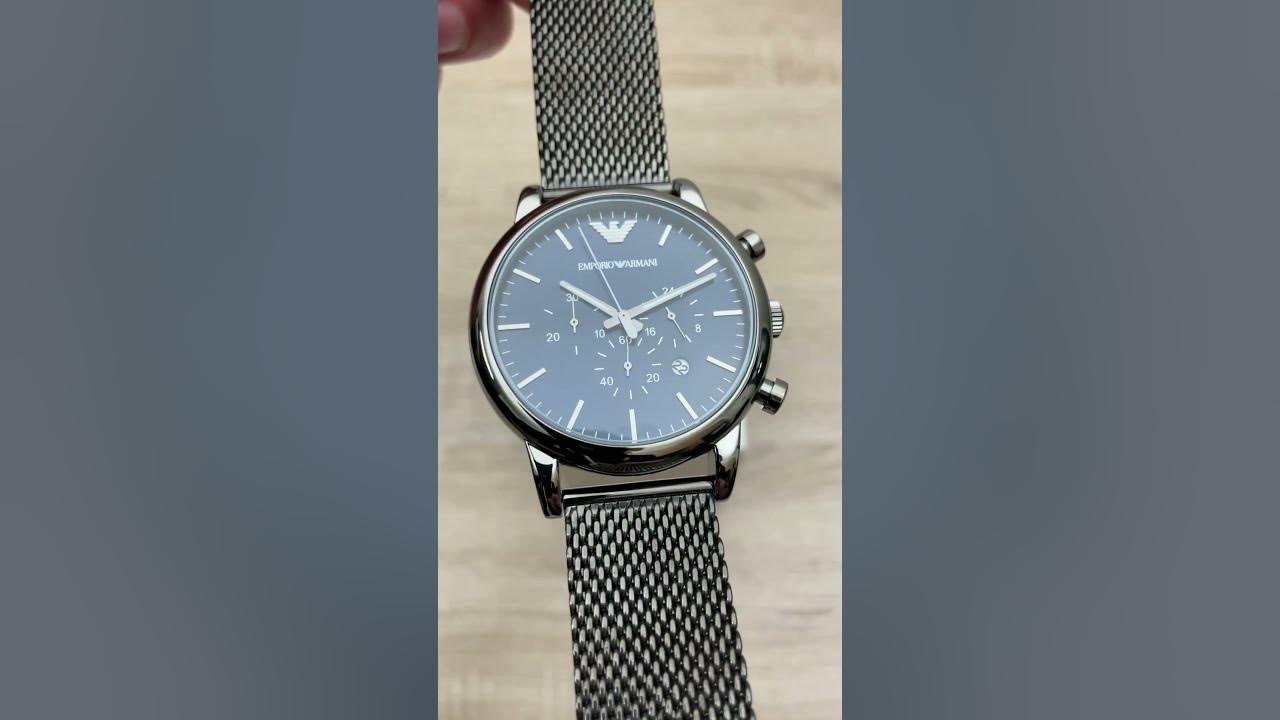 Emporio Armani Chronograph Gunmetal Stainless Steel Men's Watch AR1979  #shorts - YouTube