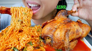 ASMR Whole Rotisserie Chicken Ranch ︎ Spicy Noodles Mukbang ? Sweet Toppoki *No Talking suellASMR