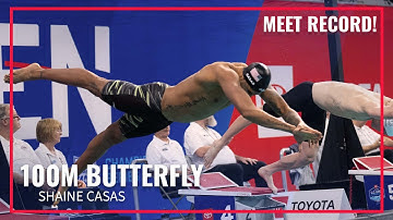 Meet Record and Personal Best for Shaine Casas in 100M Butterfly | 2025 Toyota U.S. Open