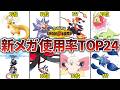 大活躍中の新メガシンカ使用率ランキングTOP24【ポケモン】