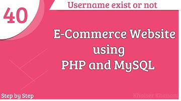 E-Commerce Website using PHP and MySQL || User exist or not || Part -40