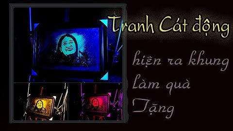 Vẽ chân dung bằng tranh cát động - hoạ sĩ Nguyễn Tiến