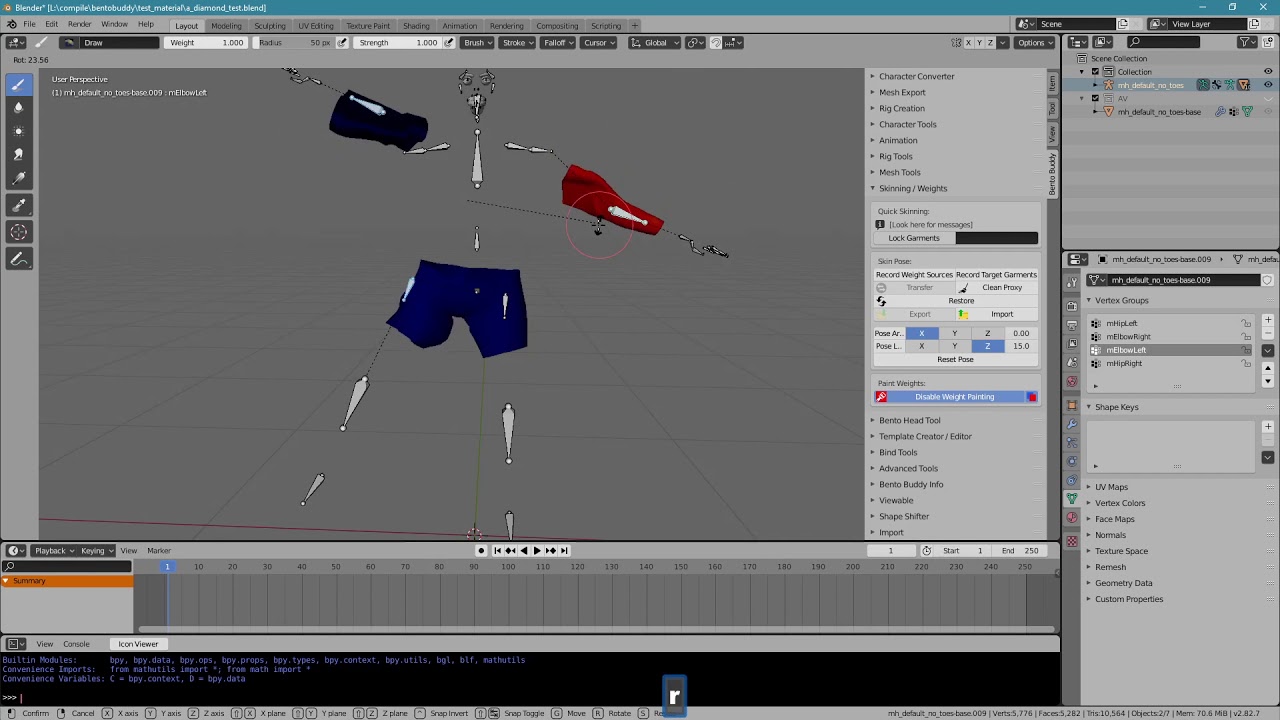 Bento Buddy - Weight paint multiple mesh at the same time, quick back ...