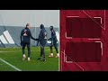 Can Sané & Olise beat Müller & Davies? 👀 | Football tennis in FC Bayern training