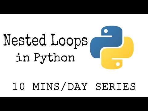 Nested Loops | 5 Minute Tutorial | 10MinsaDay Series | Getting Started with Python