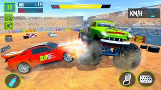 Muscle Car vs American Monster Truck Demolition Simulator - Android Gameplay. screenshot 4