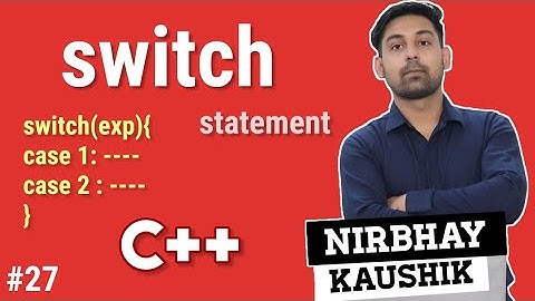 Switch Statement In C++ | Syntax | Flowchart | With Example | Explain In Hindi By Nirbhay Kaushik