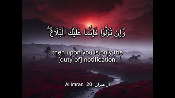 سورة آل عمران الاية 20 Surah Al Imran Ayahا#quran #surahallmran #القرآن #chorts #ia #راحة_نفسية