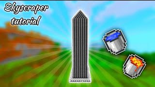 Minecraft: How to build a SKYSCRAPER (Lava and Water) *TUTORIAL* || MR GAMERZ