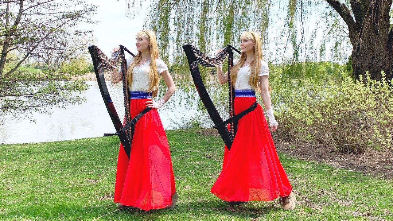 Battle Hymn of the Republic (Mine Eyes Have Seen the Glory) - Harp Twins, Camille and Kennerly