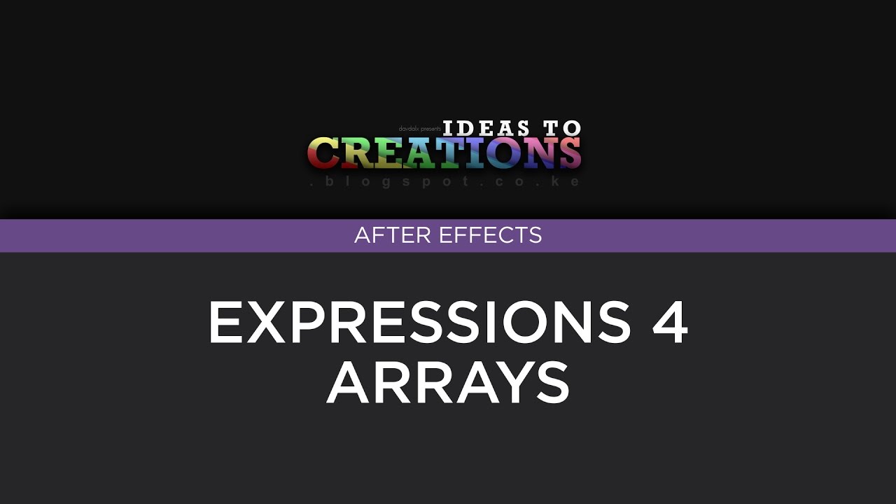 Expressions 4 - Arrays - Expressions Basics - YouTube